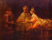Rembrandt Peale Ahasuerus and Haman at the Feast of Esther painting